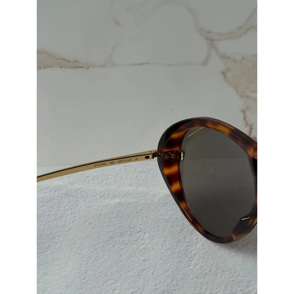 NEW Bottega Veneta BV1274S Aviator Sunglasses Brown Tortoise